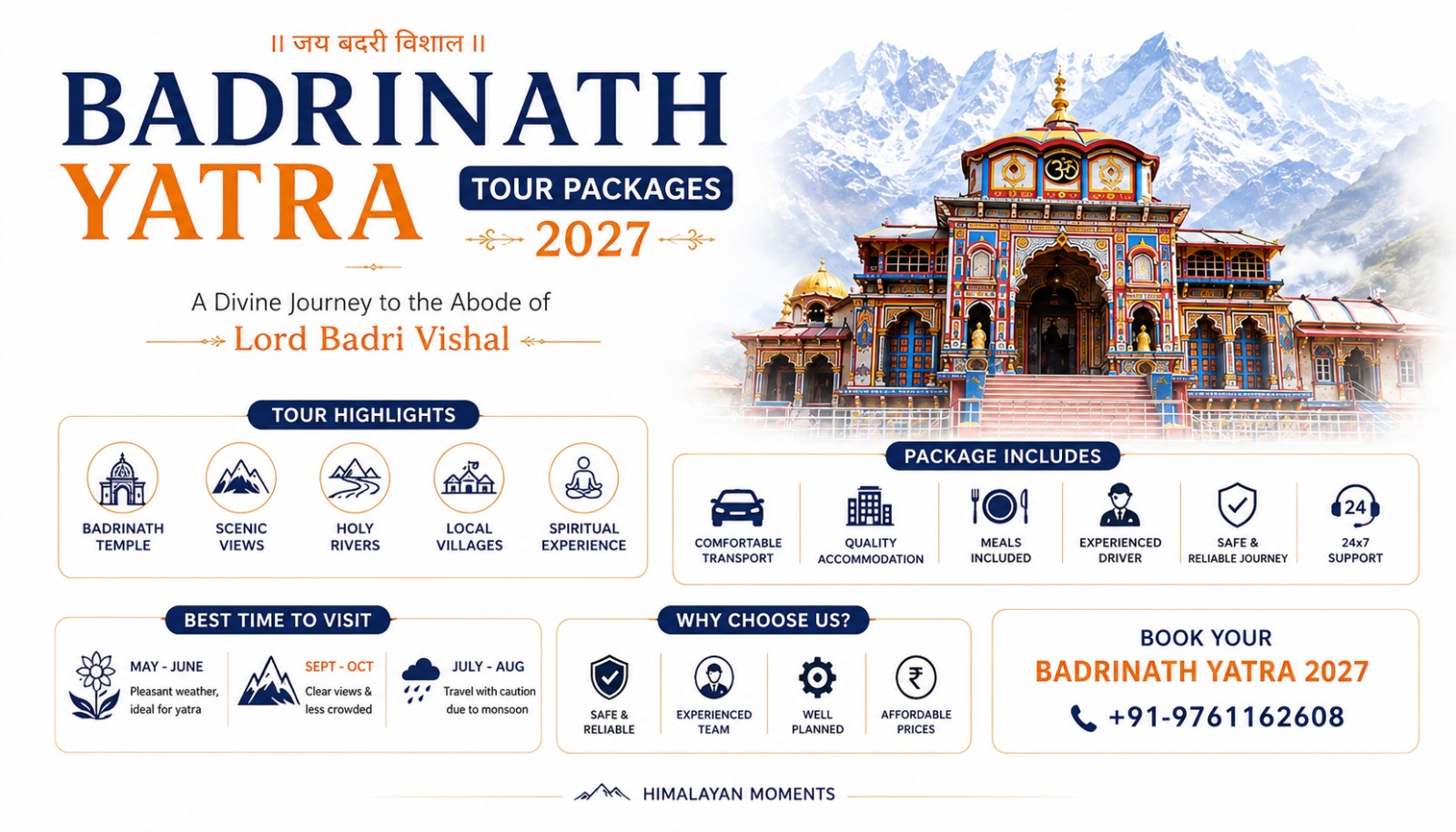 Badrinath Yatra Tour Packages 2027